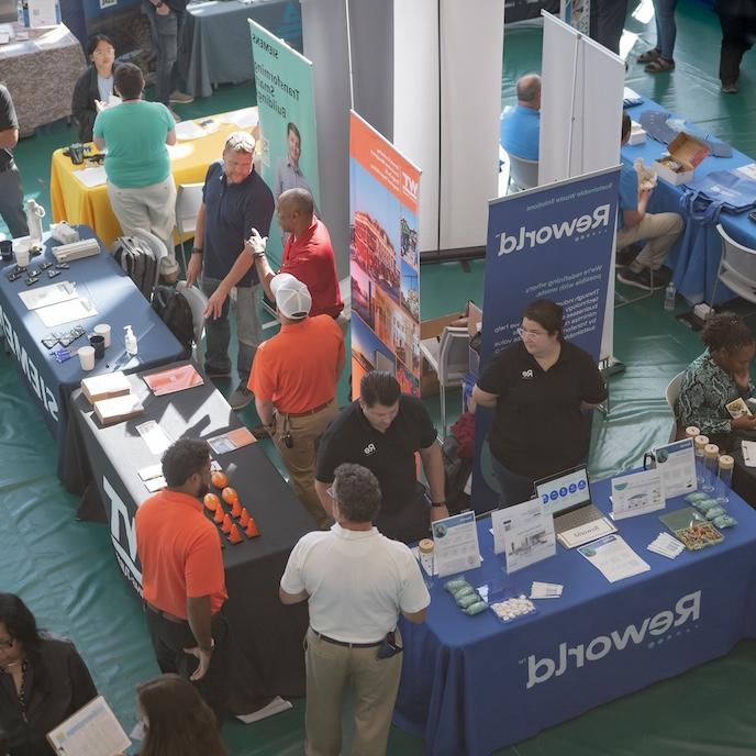 people at a career fair